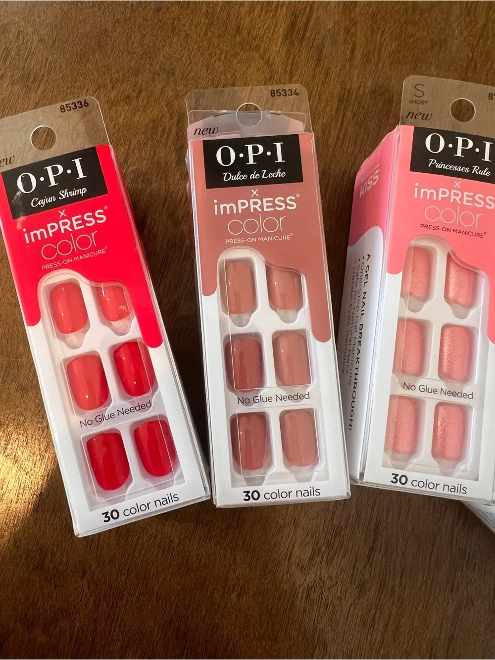 OPI x Impress Press-On Nails-Malaga Wine-Cajun Shrimp-Princesses Rule-Lilac It 6